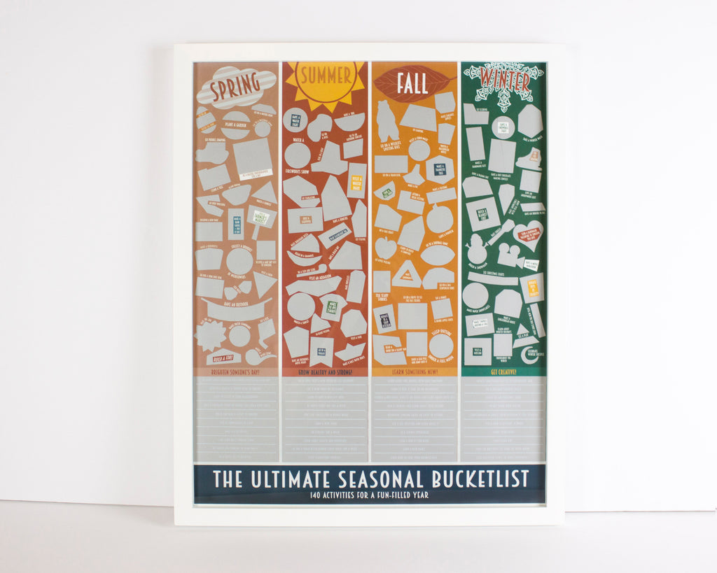 The Ultimate Seasonal Bucket-List Scratch-Off Poster, 16x20