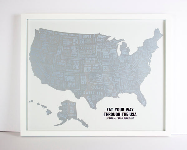 Eat Your Way Through the USA - Scratch Off Poster