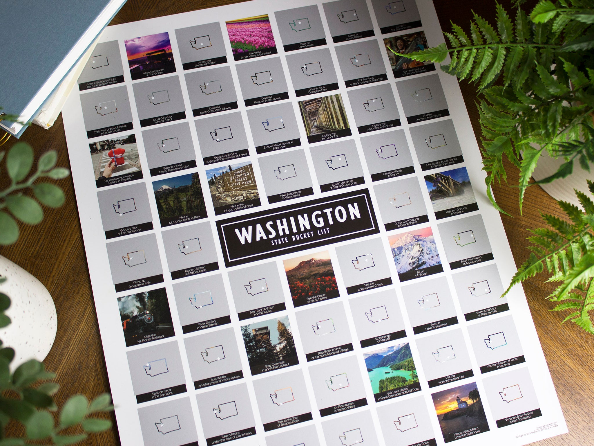 Malaise Barmhartig Uitgaan Washington State Bucket List Scratch Off Poster – Cascadia Modern