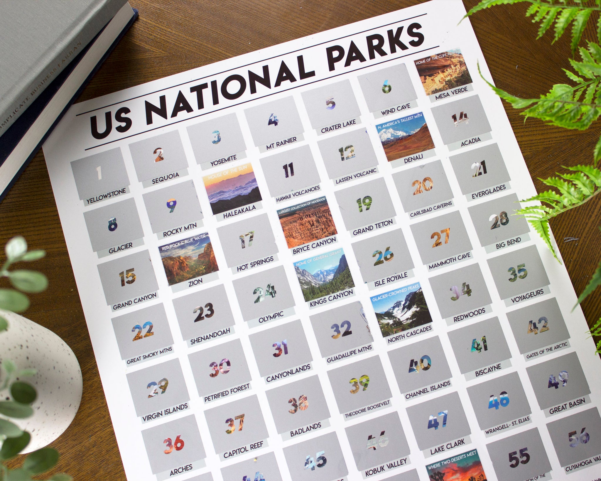 National Parks Scratch-Off Poster