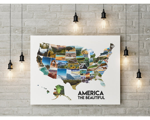 United States Map Poster Wall Hanging